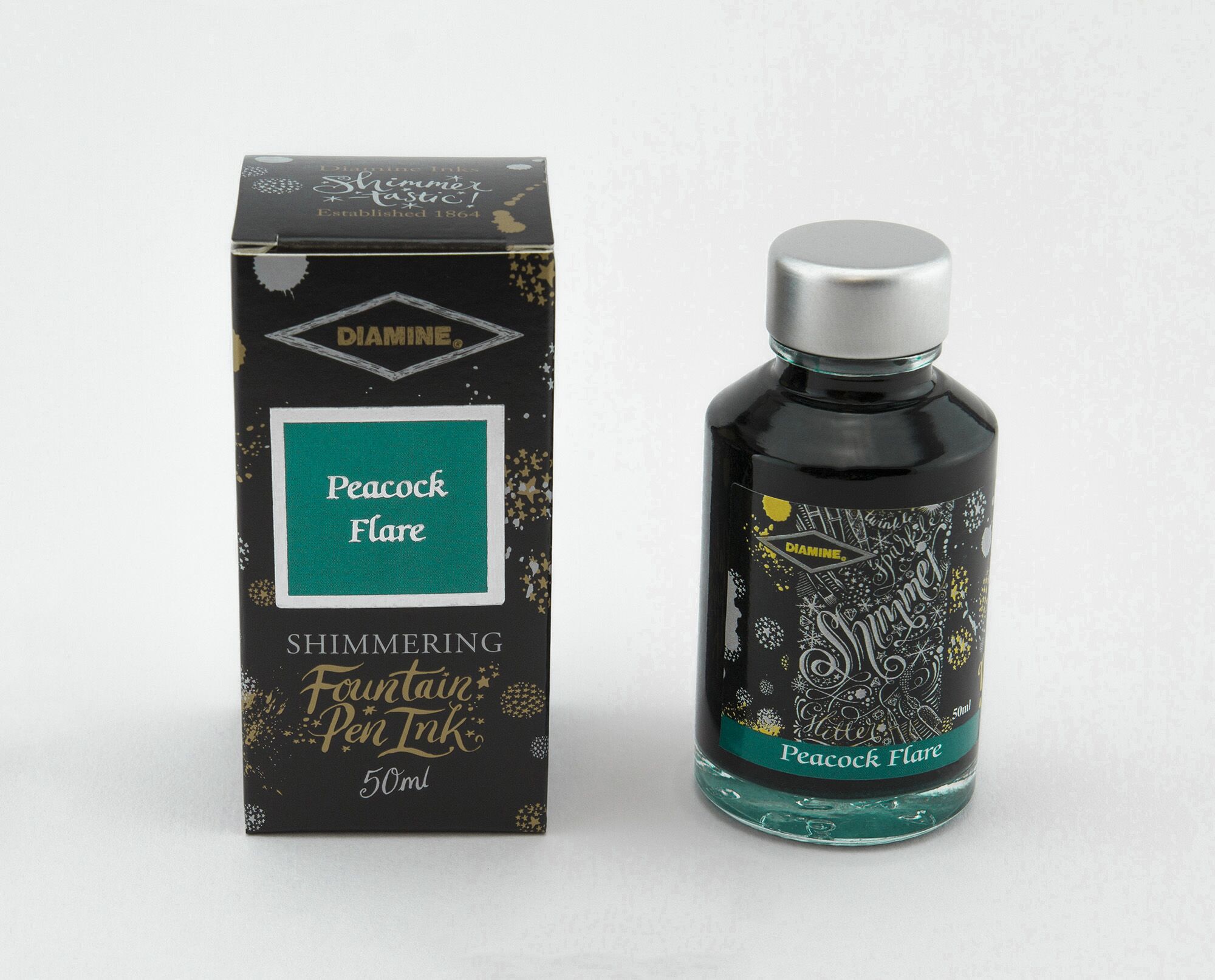 Diamine 50ml - Peacock Flare - Shimmering
